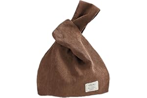 Anopo Small Corduroy Wristlet Wallet for Women Portable Wrist Bag Sleeve Knot Pouch