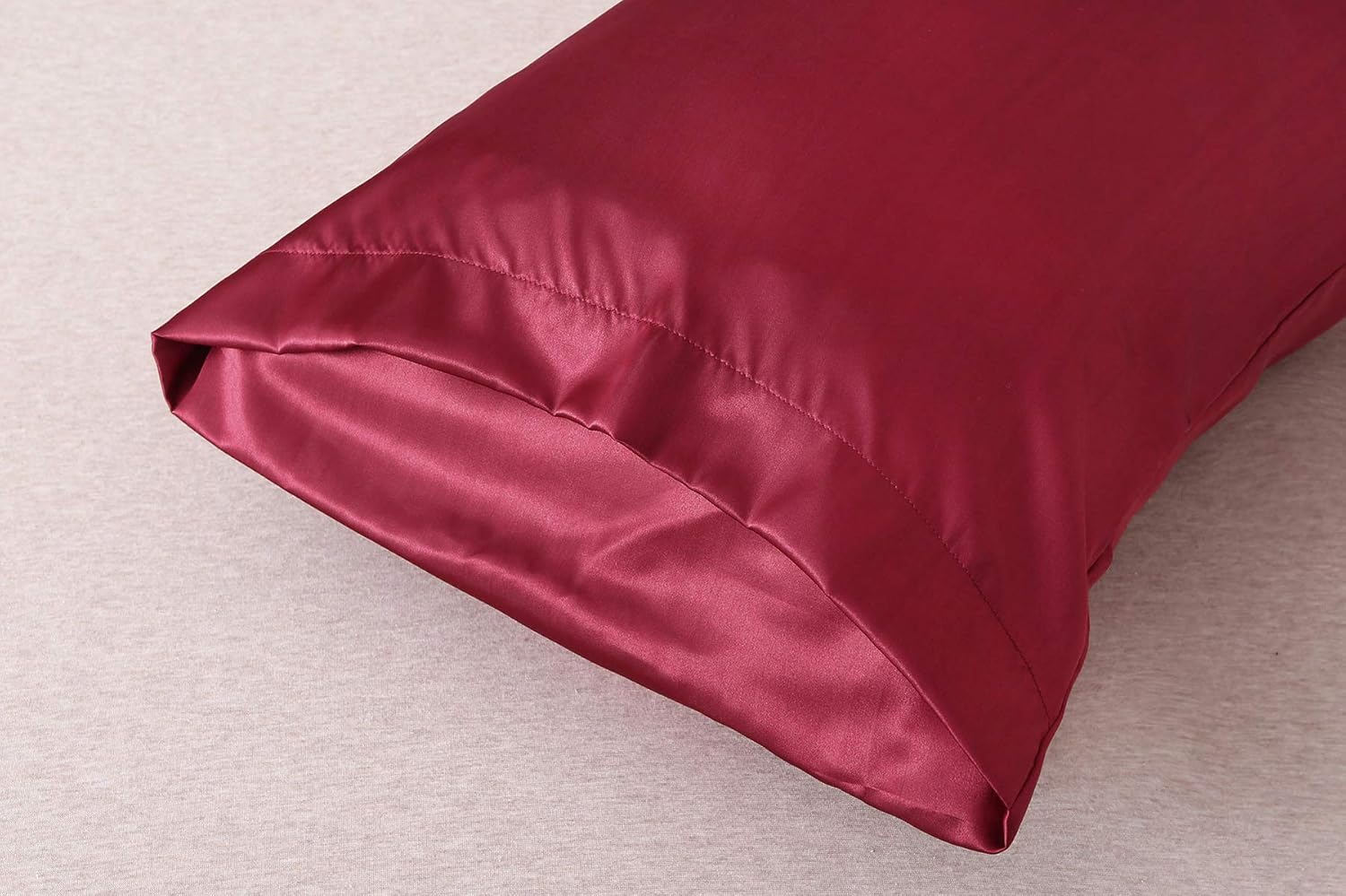 red satin pillowcase