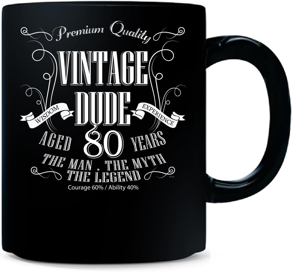 80th Birthday Gift For Him Vintage Dude Men Aged 80 Years - Mug