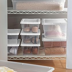 Sterilite 48-Pack Storage Box, Stackable Clear