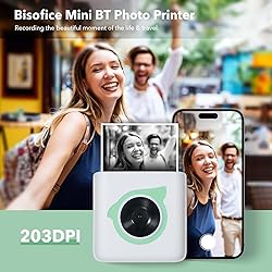 Bisofice Pocket Printer Wireless Bluetooth Thermal