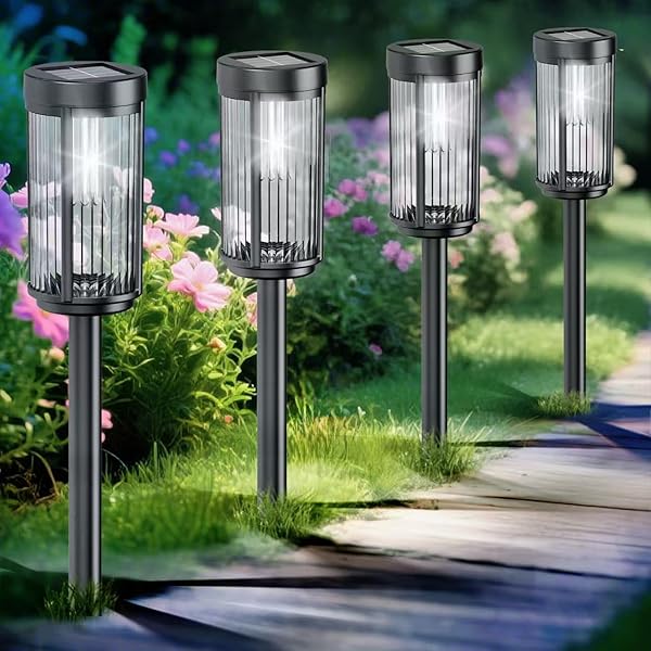 EXCMARK 12 PACK OUTDOOR SOLAR LIGHTS WATERPROOF FOR...