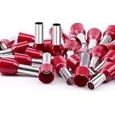 AIRIC 8 AWG/Gauge Wire Ferrule Insulated Connectors Copper Crimp Terminal | UL,8 AWG,100 Pcs,DIN Standard,Wiring Electrical Connector,Nylon Pin Cord End Crimp Terminals,Insulated Wire Ferrules,Red