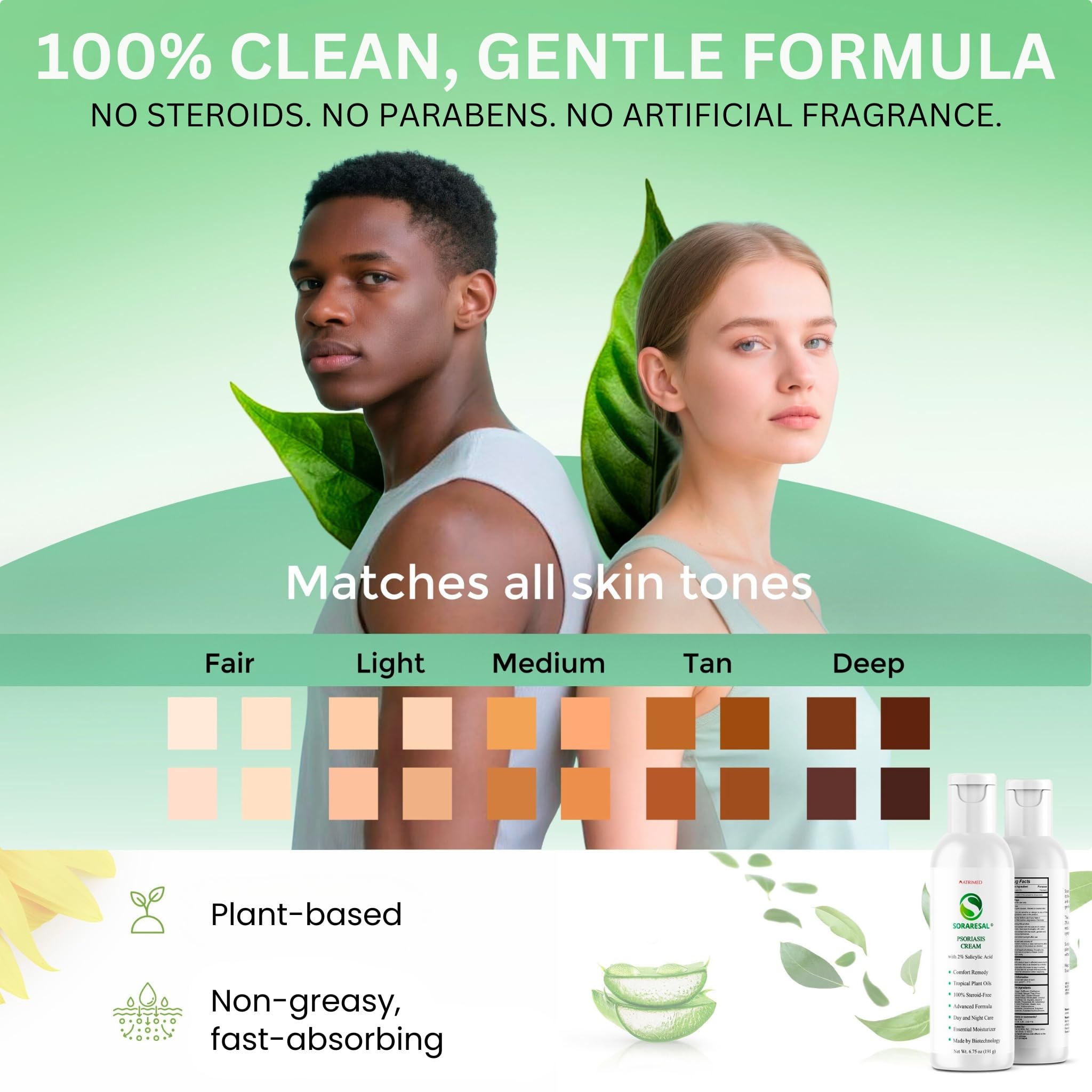 SORARESAL Psoriasis Cream - Comfort Remedy with Safflower Oil, Coconut Oil and Salicylic Acid – Eczema Cream for Itchy, Flaky Skin and Eczema Relief