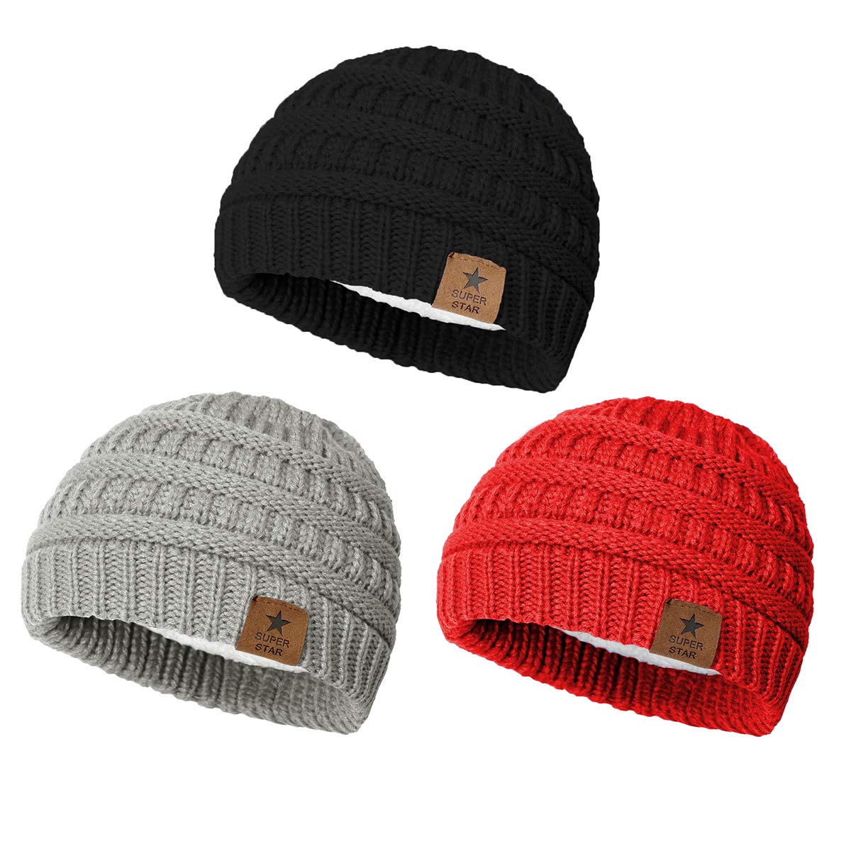 fleece lined baby hat