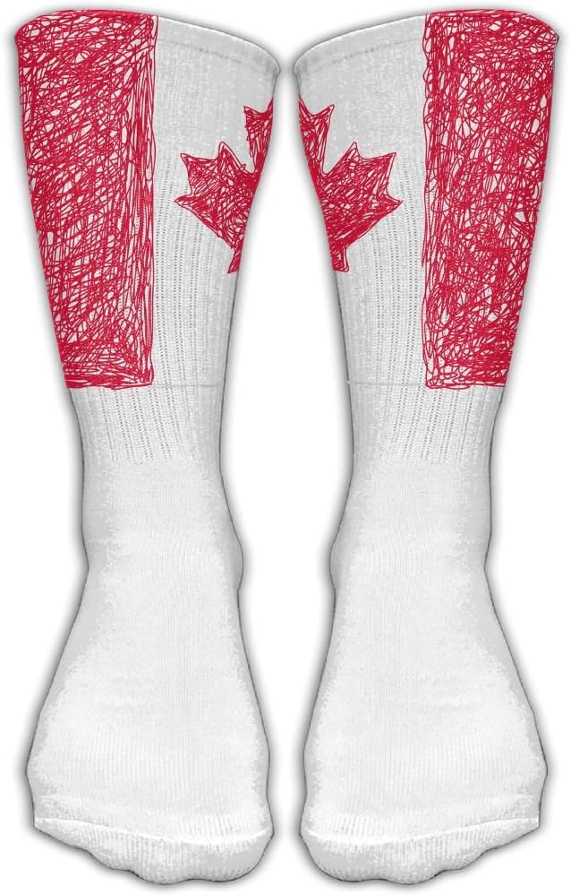 Sport Tube Stockings Canada Flag Women & Men Knee High Long Soccer Socks