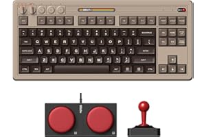 8BitDo Retro Mechanical Keyboard, Bluetooth/2.4G/USB-C Hot Swappable Gaming Keyboard with 87 Keys, Dual Super Buttons and Sup