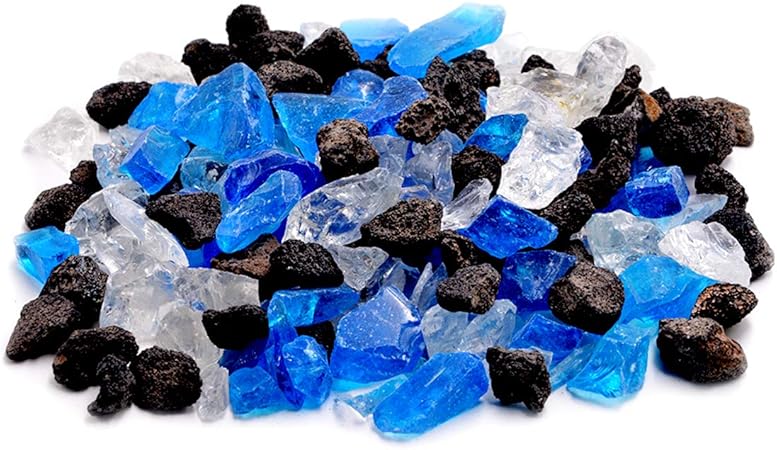 Amazon Com Skyflame 10 Pound Blended Recycled Fire Glass And Lava