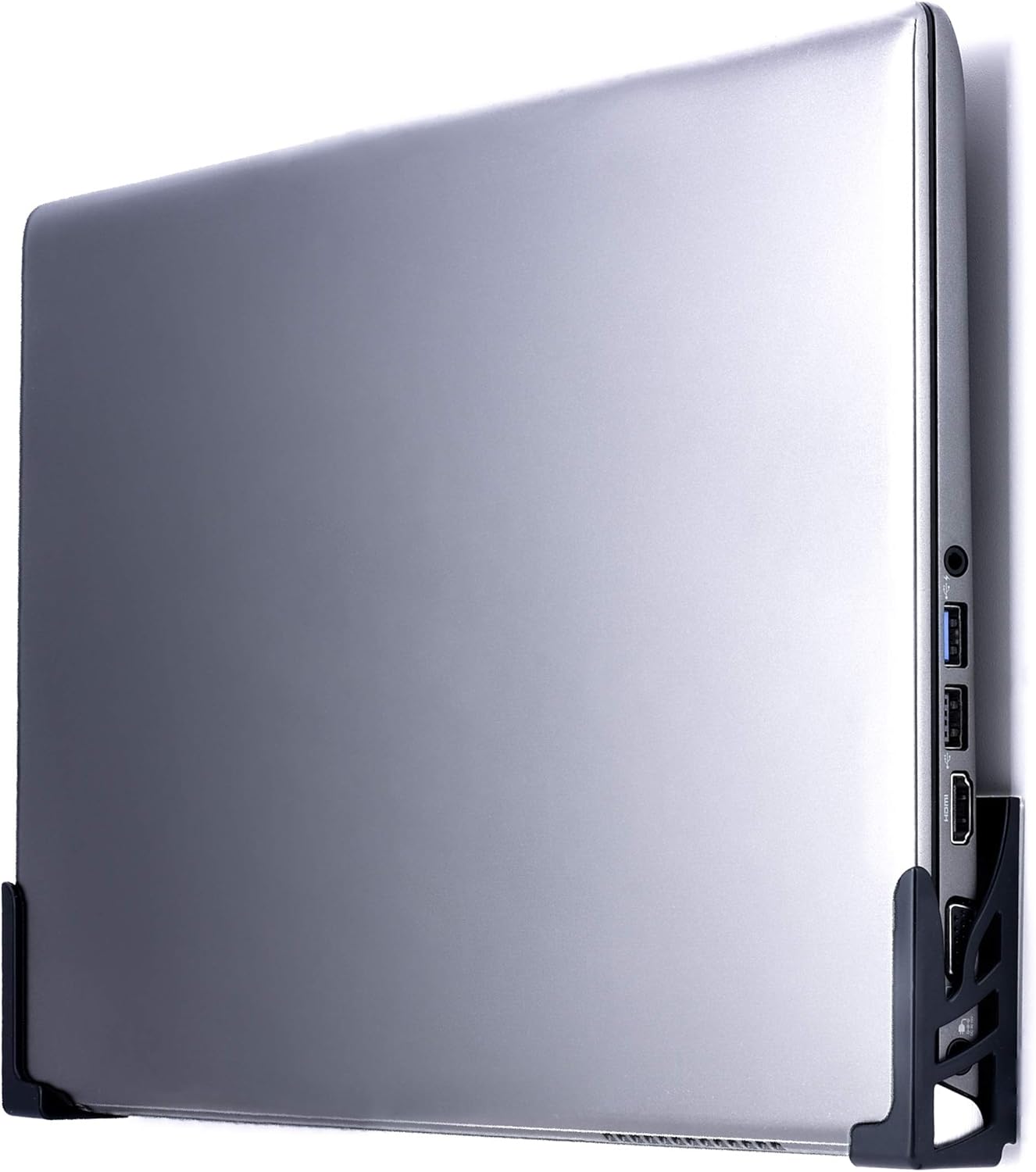 Dockem Koala Wall Mount 2XL: Damage-Free or Screw-in Universal Dock for Laptops, or Tablets and Smartphones with Thicker Cases (Black)