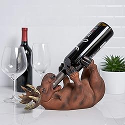 True Mischievous Moose Polyresin Wine Bottle Holder