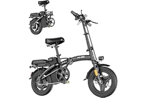 HLOIE Folding Electric Bike for Adults, 400W (Peak 500W) Motor,23MPH Max Speed Foldable Electric Bicycles,14" Ebike, 48V12AH Battery 35 Miles PAS Range Mini E Bikes for Adults and Teens