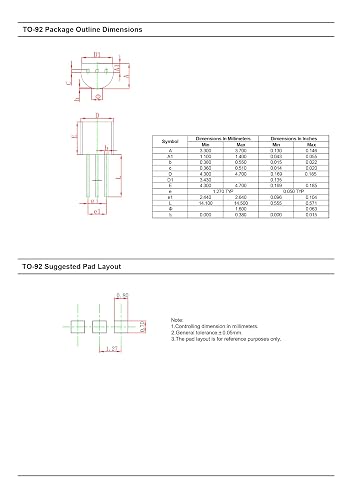 Transistors BC547B Chanzon - Lot De 100 Pièces, NPN, TO-92, 0.1A, Pour Projets électroniques