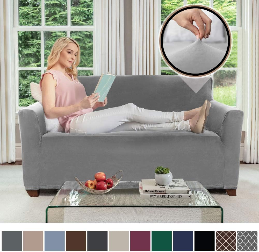 Best grey suede chair covers