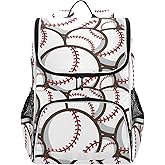 ZAZYXTJ Baseball School Kids Backpack with Reflective Strip for Girls and Boys 6-12 Elementary Student Bookbag Middle School Bags