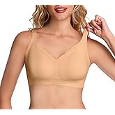 Wireless Bras for Women with Support, No Wire Push Up Bra, No Underwire Soft Padded Comfort Bralettes T-Shirt Everyday Bras