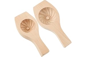 2Pcs Diy Steamed Bun Mold, Wooden Baozi Dumpling Mold, Aesthetic Moon Cake Flower Shape Cookie Stamp, Multifunctional Steamed