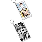 JIX & JOKY Custom Keychain with Picture Personalized Couple Keychains, Custom Keychain Gifts for Him/Her on Valentine