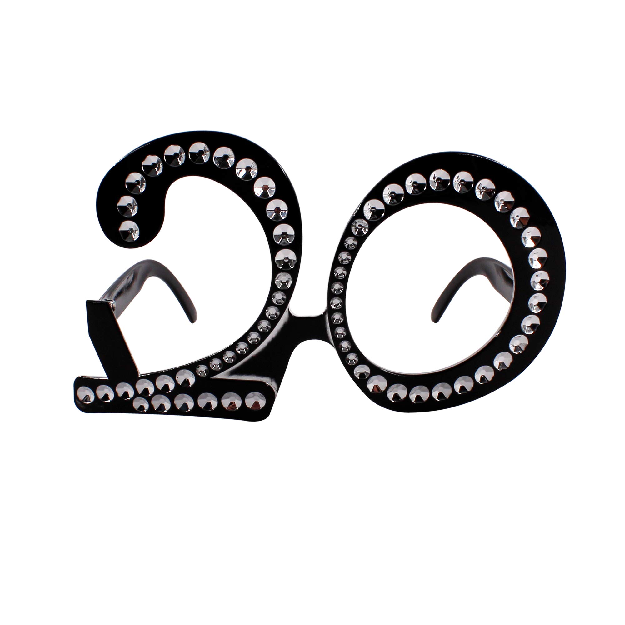Carnavalife 20th Birthday Costume Glasses - Perfect for Anniversary, Birthday and Costume Party
