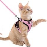 rabbitgoo Cat Harness and Lead Set Pink XXS Adjustable Escape Proof