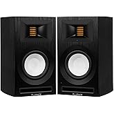 Fluance Ri71 Reference Stereo Powered Bookshelf Speakers with High Performance AMT Tweeters, 5" Drivers, 120W Amplifier for Music, Turntable, TV, PC - HDMI, Bluetooth, RCA & Subwoofer Out (Black Ash)