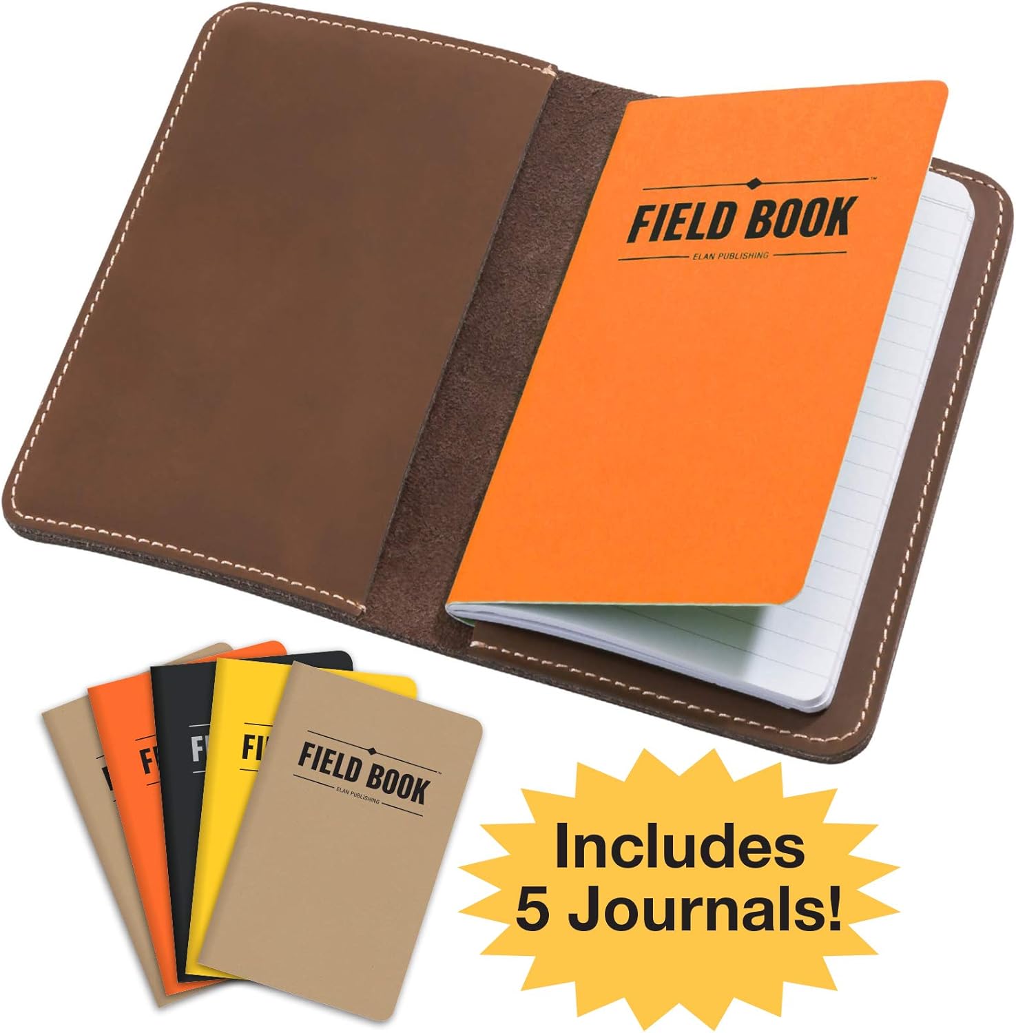 Handcrafted Stitched Leather Journal Notebook Cover with