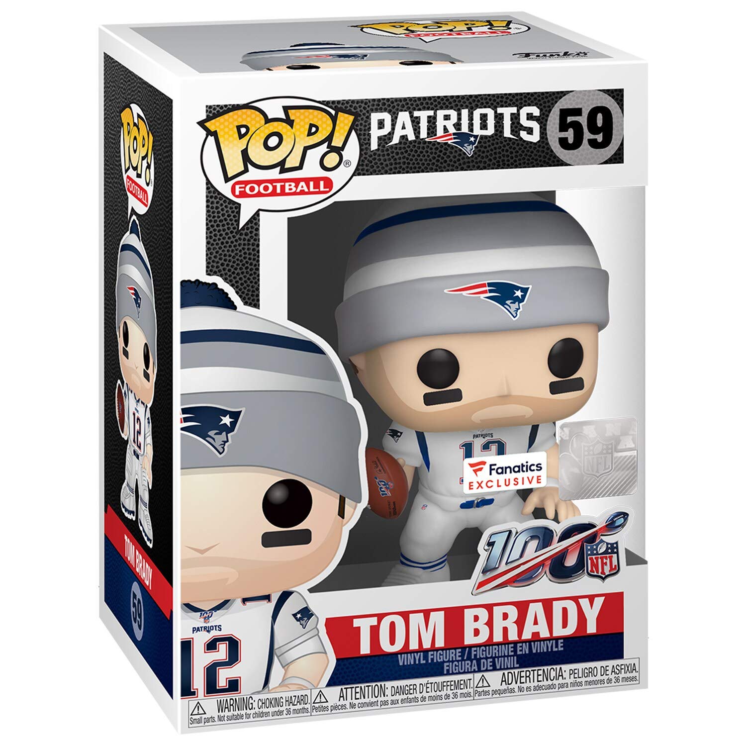 Funko Pop! NFL Football Patriots Tom Brady (100th - Special Edition) #59