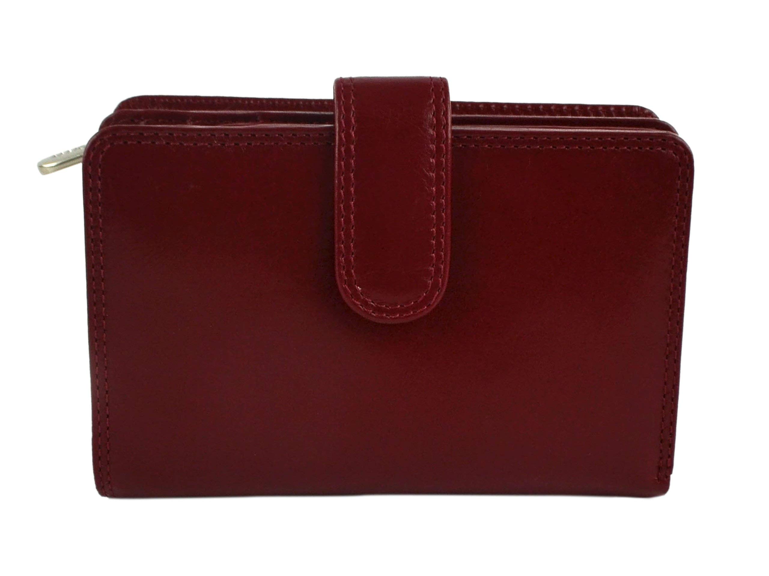 Visconti Leather Womens Purse/Wallet Monza Collection - Red