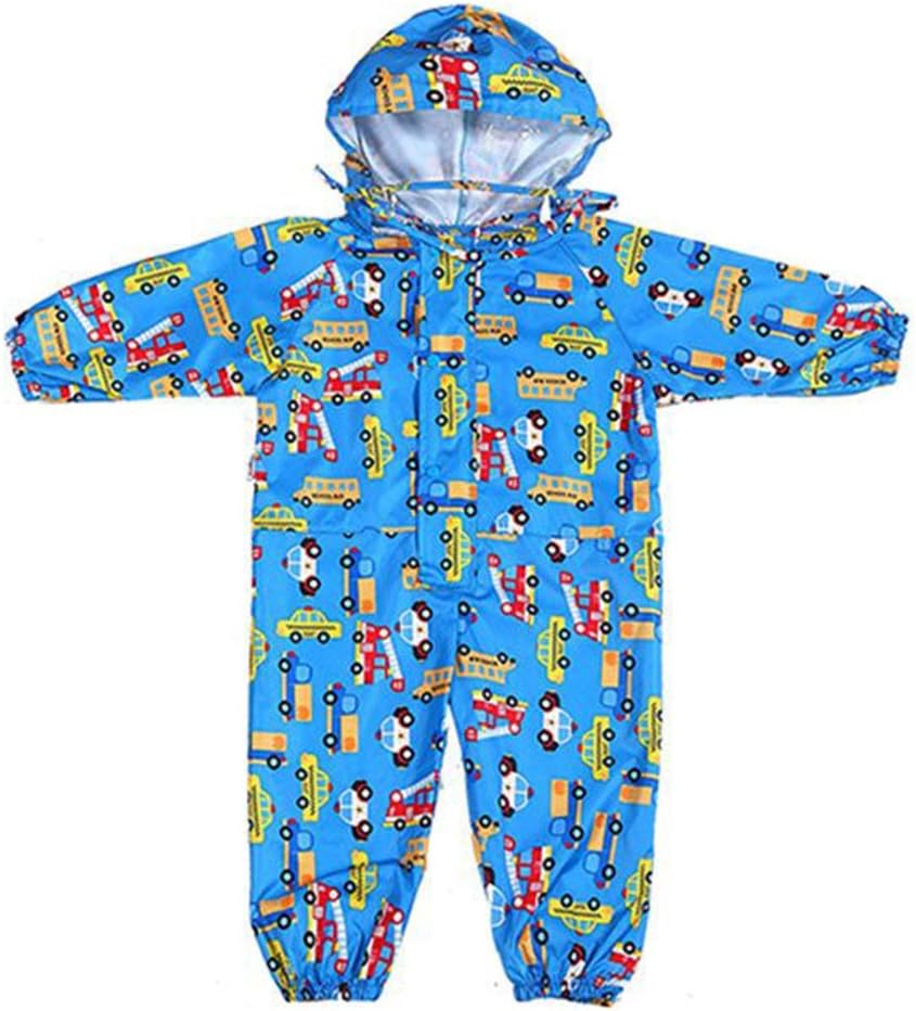 Gagacity Children Hooded Raincoat Suit EVA Waterproof Rainwear with Cotton Printed 1-6years Old