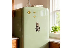 Realistic Tabby Cat Acrylic Magnetic Refrigerator Sticker, Versatile for Fridge, Whiteboard, Locker Decor, Ideal Gift for Fam
