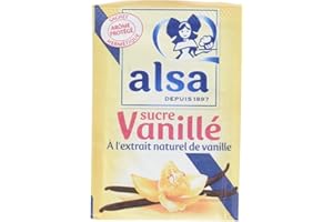 Alsa Vanilla Flavored Sugar with Natural Vanilla Extract - 12 x 7.5 g Pack