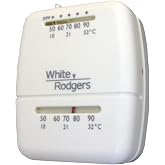 Lasco 36-0161 Universal Heat Only Thermostat For Most 12 Volt,24 Volt,Or Millivolt Applications, White Plastic
