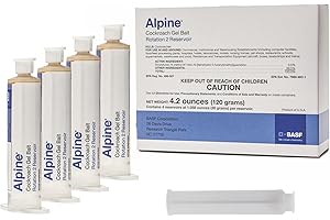 BASF Alpine Rotation 2 Cockroach Gel Bait Roach Killer for Indoor or Outdoor Infestation Control, Syringe Applicator 30 gram, 4 Pack