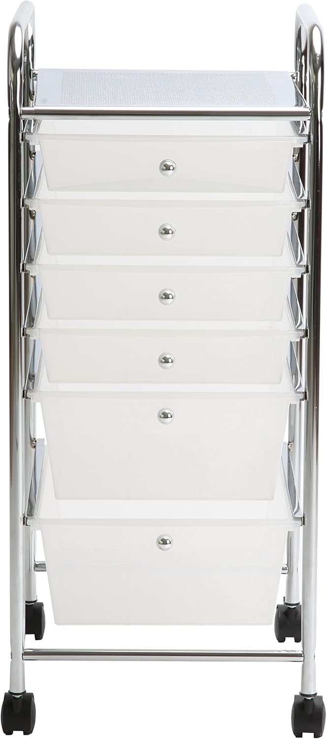 Finnhomy 6 Drawer Rolling Cart Storage Rolling Carts With Semi