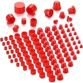 Tallew 144 Pcs Plastic Caps and Plugs Automotive Plug and Cap Kit | for Servicing Fluid Lines Seals Hoses, and Blocks out Dirt Contain, Multiple an Fitting Cap Sizes