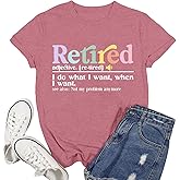 Ascrazy Retired Shirt for Women Retirement Teacher Tshirts Grandma Retired Life Tee Tops