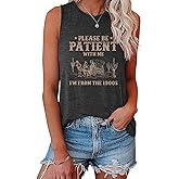 LOOKFACE Women's Sleeveless Tank Top Please Be Patient Graphic Print Tunics