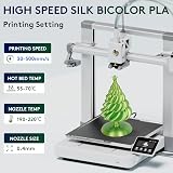 ERYONE Silk Dual-Color PLA Filament 1.75mm 1KG Yellow Green view 2