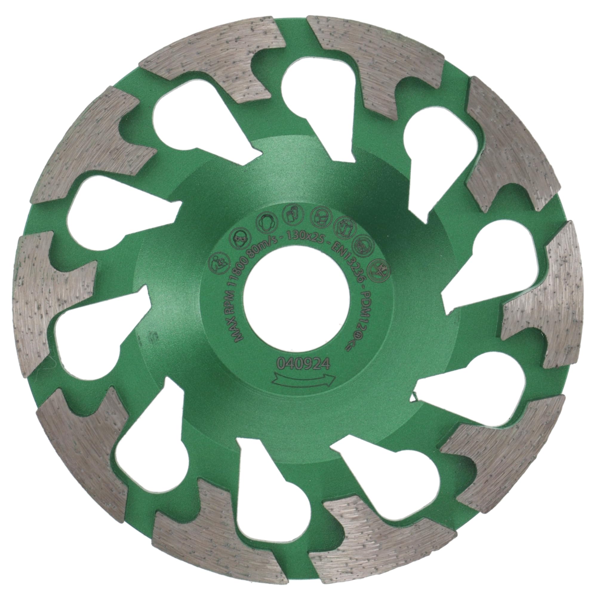 PRODIAMANT Professional Diamond Cup Cup Concrete Universal 130 mm x 25 mm Diamond Cup Special Attachment D130