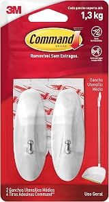 Command 17068 Medium Wire Hooks with Strips Pack of 2 (2 Hooks, 4 Strips) view 1