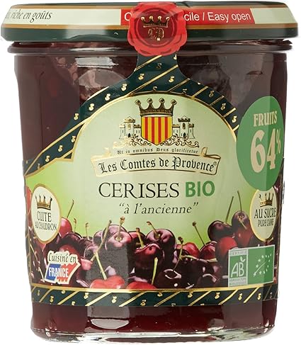 Les Comtes De Provence Confiture De Cerises Bio 350 G Amazon Fr