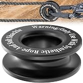 Winch Snatch Recovery Ring, Heavy Duty Break Strength Snatch Block Ring | 66000 LB Towing Rcovery Snatch for Soft Shackle and Synthetic Rope, Compatible with ATV UTV SUV Truck Off-Road Vehicle(Black)