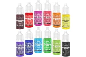 CAKESTAR 12 Vibrant Liquid Food Coloring – Cake Decorating & DIY Coloring for Baking, Fondant, Icing, Crafts (10ml/ Bottles)