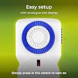 Masterplug TMS24-MP Energy Saving Daily Mechanical Segment Timer Plug White view 5