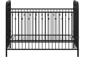 Little Seeds Monarch Hill Ivy Metal Baby Crib, Black