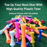 FINGER TEN Castle Golf Tees 100 Count Mixed Sizes Unbreakable Plastic view 6