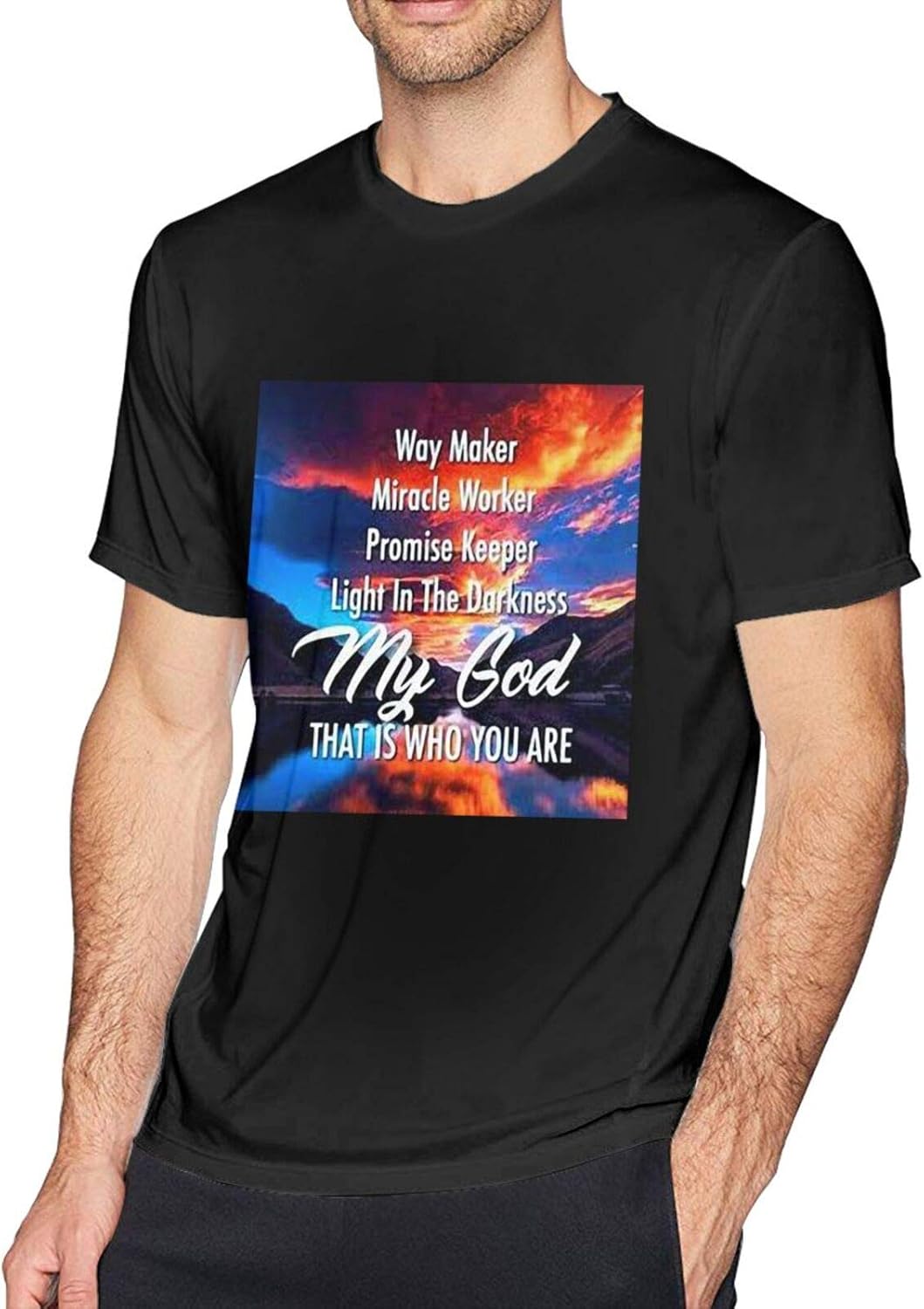 Anime Black T Shirt Funny TShirts for Men Short Sleelve T