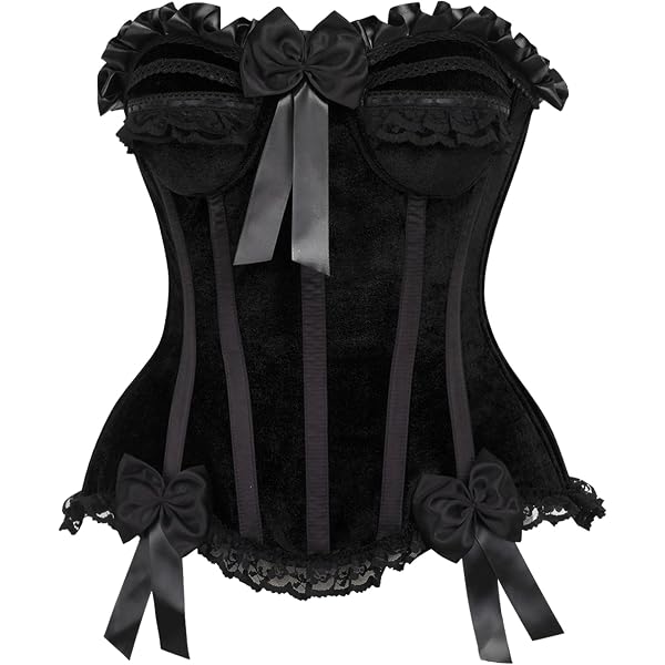 Amazon.com: Top Drawer Burlesque Black/Dark Red Steel Boned Corset