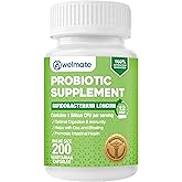 WELMATE Bifidobacterium - Probiotic Supplement - Supports Gut Health - Immune Support - Digestive Enzymes - Gluten Free - Vegan - Men & Womens Probiotic - Value Size - 200 Count