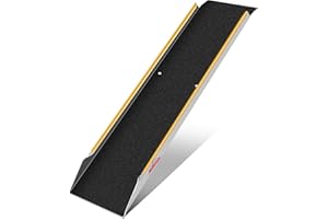 Ruedamann 48" Aluminum Shed Ramp, 600 lbs Capacity Loading Ramp for Lawn Mowers, 9.8'' Wide Lightweight Non-Slip Truck Bed Ramps for Motorcycle, ATV, UTV, Dirt Bike, E-Bike, Bicycle, 1 PC