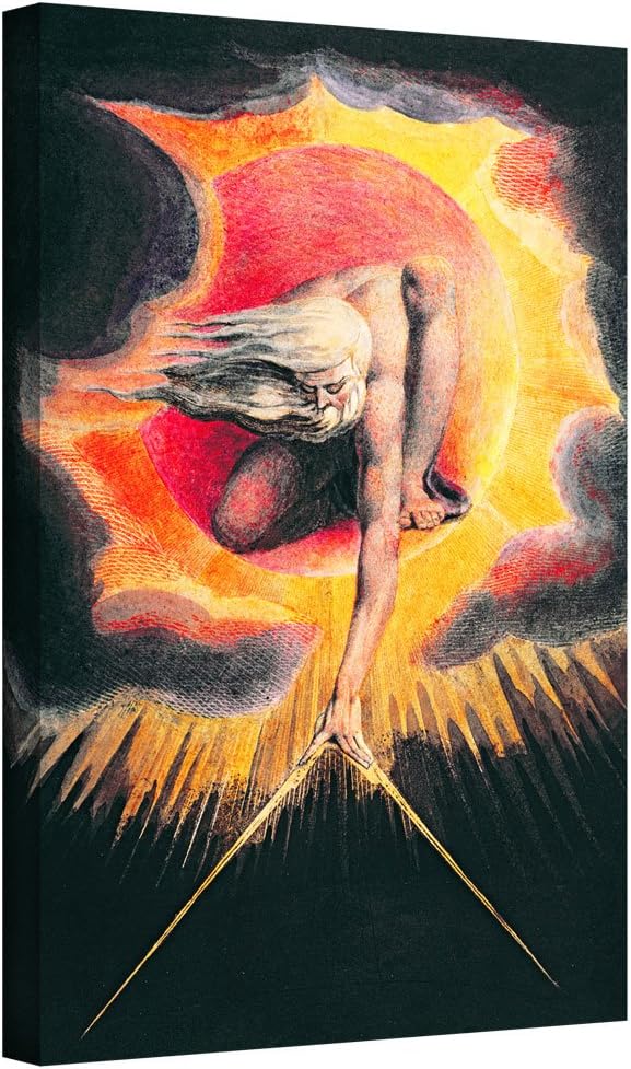 ArtWall William Blake 'The Ancient of Days II ' Gallery-Wrapped Canvas Art, 24 by 32-Inch